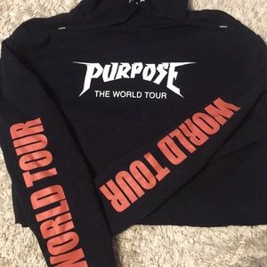 Purpose Tour Crop Hoodie